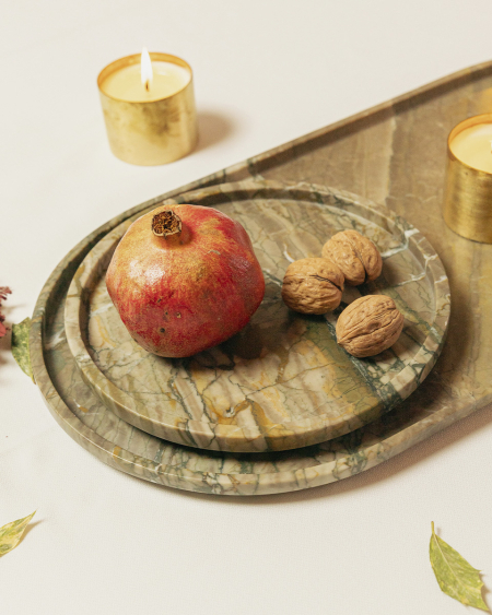 ROUND PLATE POCAHONTAS image2 | Marble Accessories | MAAMI HOME