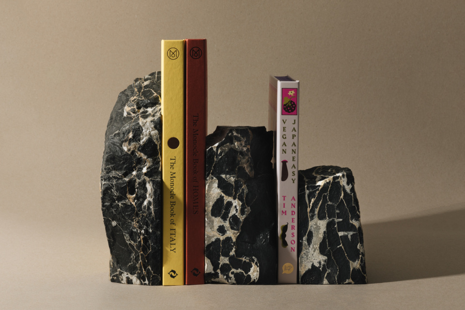 MAAMI HOME RAW PORTO marble bookends 