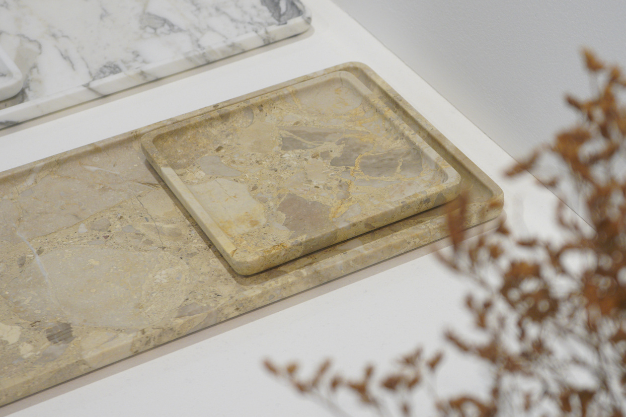 Marble Decor  - 3 places where the decorative tray takes centre stage