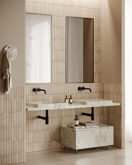TUAMOTU DOUBLE WASHBASIN image 2 | Marble Furniture | MAAMI HOME