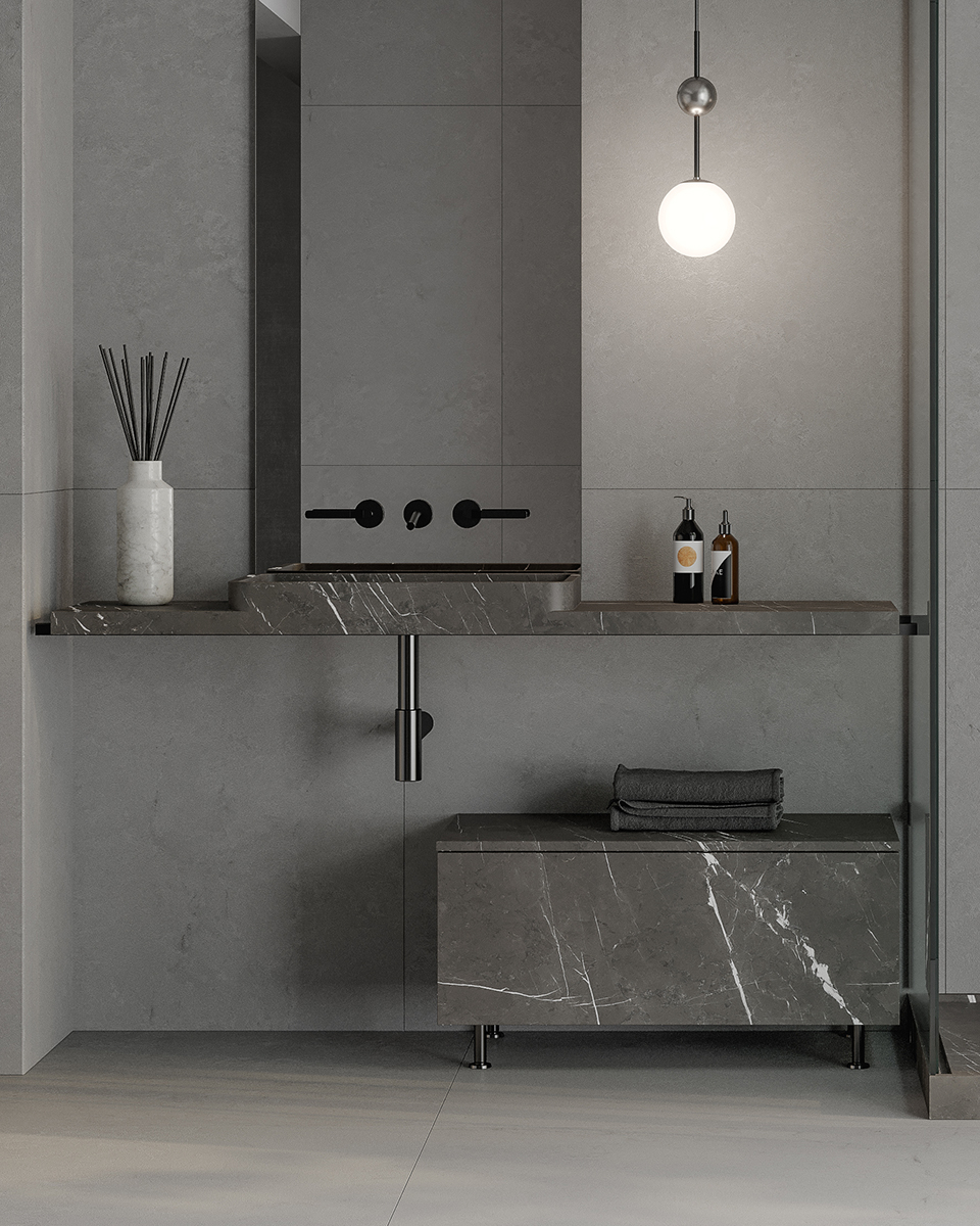 TUAMOTU SINGLE WASHBASIN image 0 | Marble Lavatórios | MAAMI HOME 