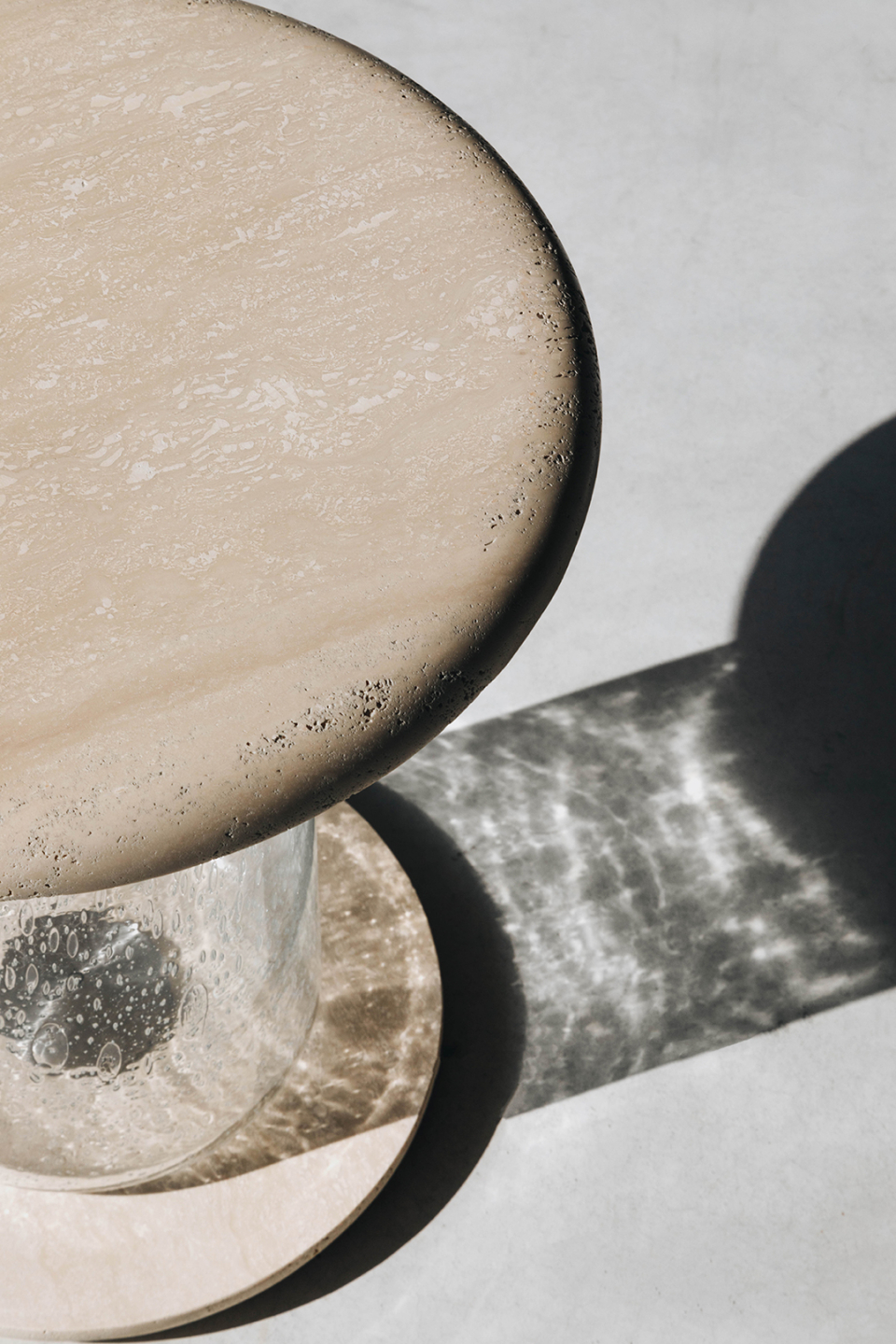 BUBBLE TRAVERTINE image 2 | Marble Side Tables | MAAMI HOME 
