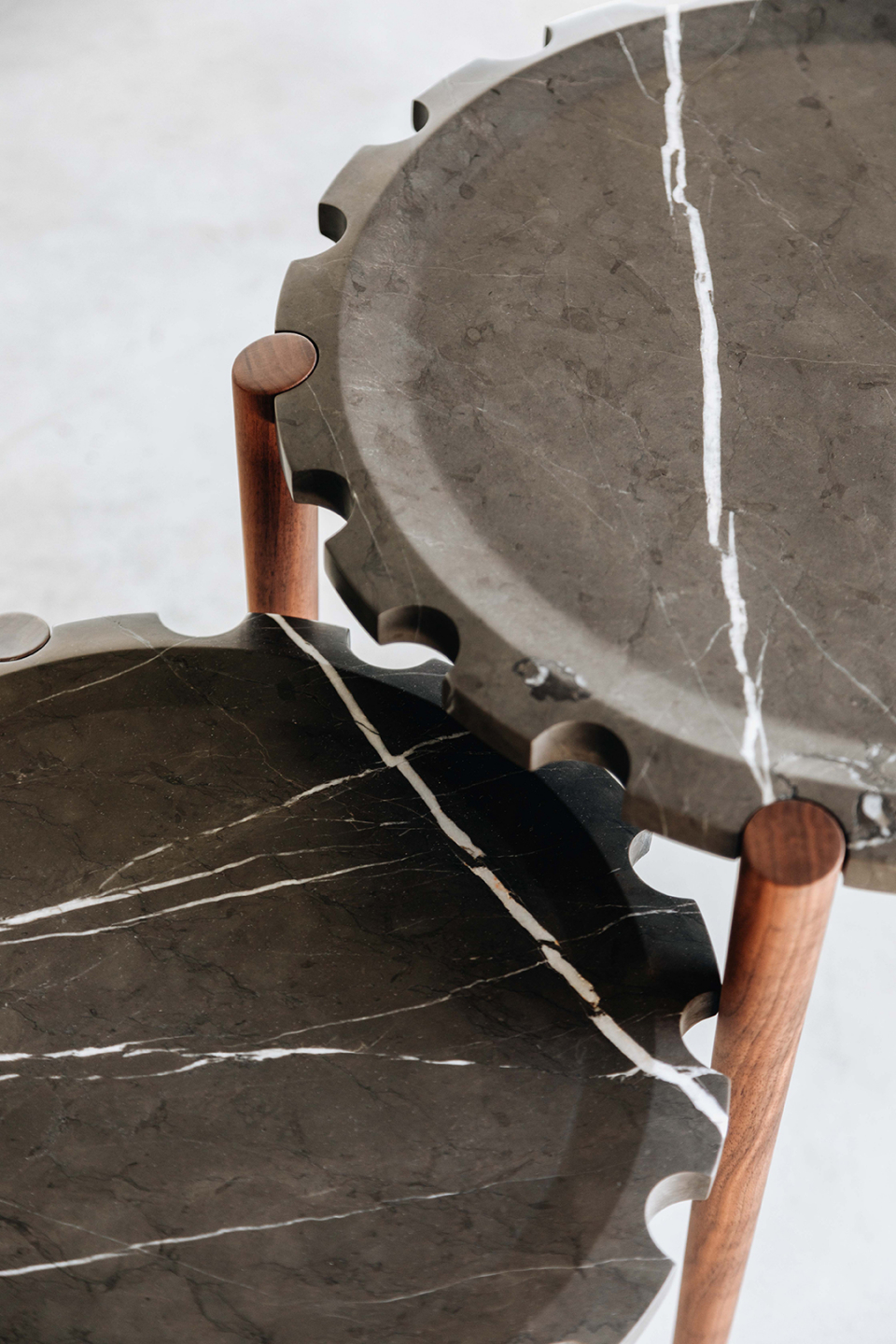CLOCK S GREY KENDZO image 2 | Marble Side Tables | MAAMI HOME 