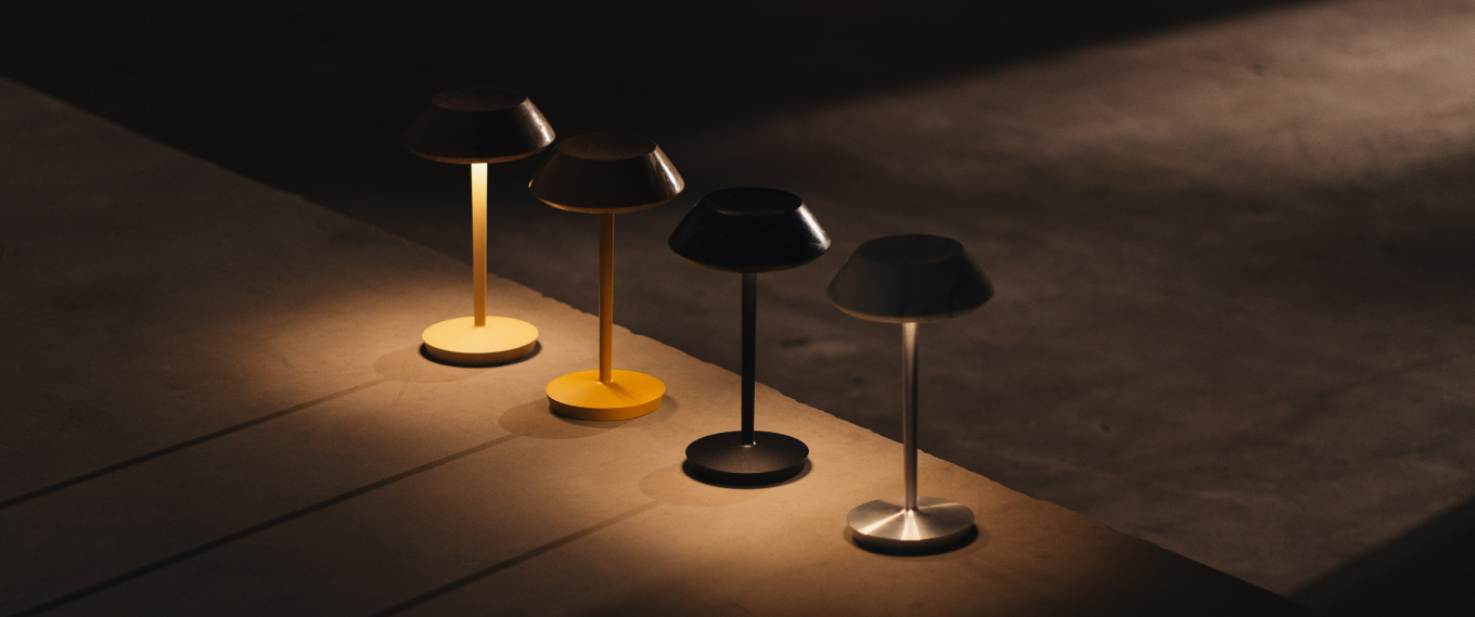 The full collection of the table lighting mini-fiore, made with marble | MAAMI HOME