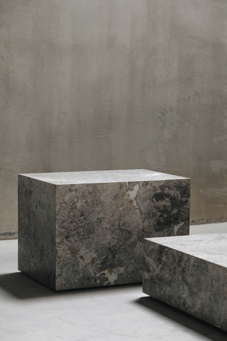 EDGE H TUNDRA GREY | Marble Side Tables | MAAMI HOME