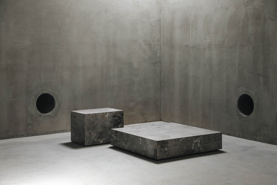 EDGE H TUNDRA GREY image 0 | Marble Side Tables | MAAMI HOME 