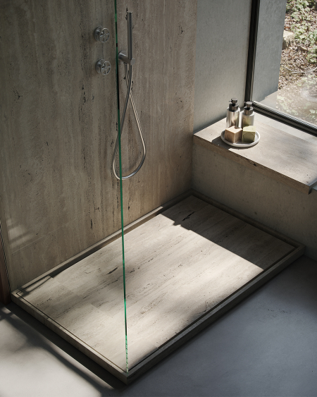 ESSAOUIRA TRAVERTINE RAISED image2 | Marble Shower Trays | MAAMI HOME