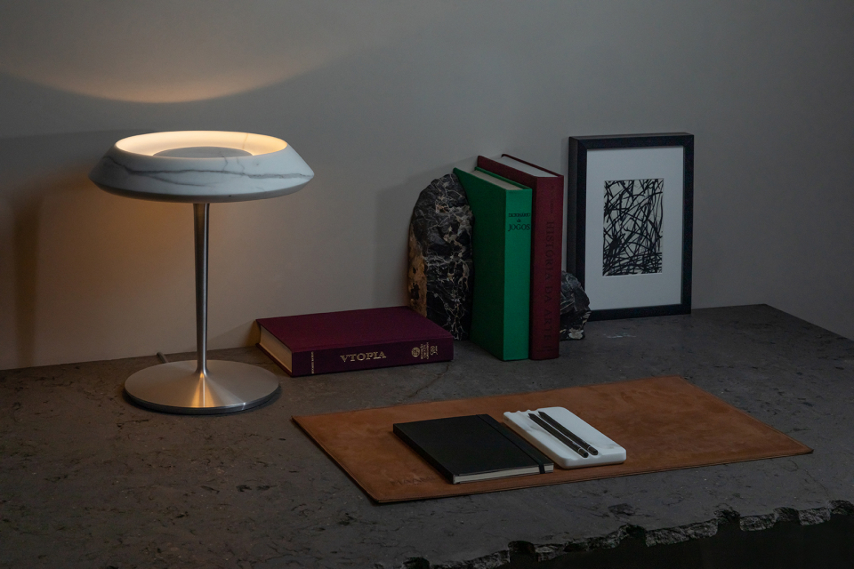 marble, office, desk, lightning, lamp, ambiance, luxury 