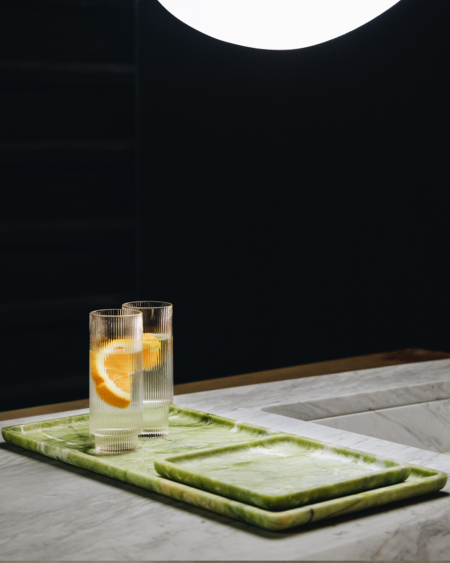 SQUARE TRAY MING GREEN image2 | Marble Accessories | MAAMI HOME