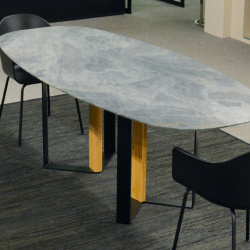 NIBBLES WOOD GRIGIO NUVOLATO image 4 | Marble Mesas de Jantar | MAAMI HOME 