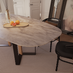 NIBBLES WOOD GRIGIO NUVOLATO image 1 | Marble Mesas de Jantar | MAAMI HOME 