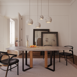 NIBBLES WOOD GRIGIO NUVOLATO image 0 | Marble Mesas de Jantar | MAAMI HOME 