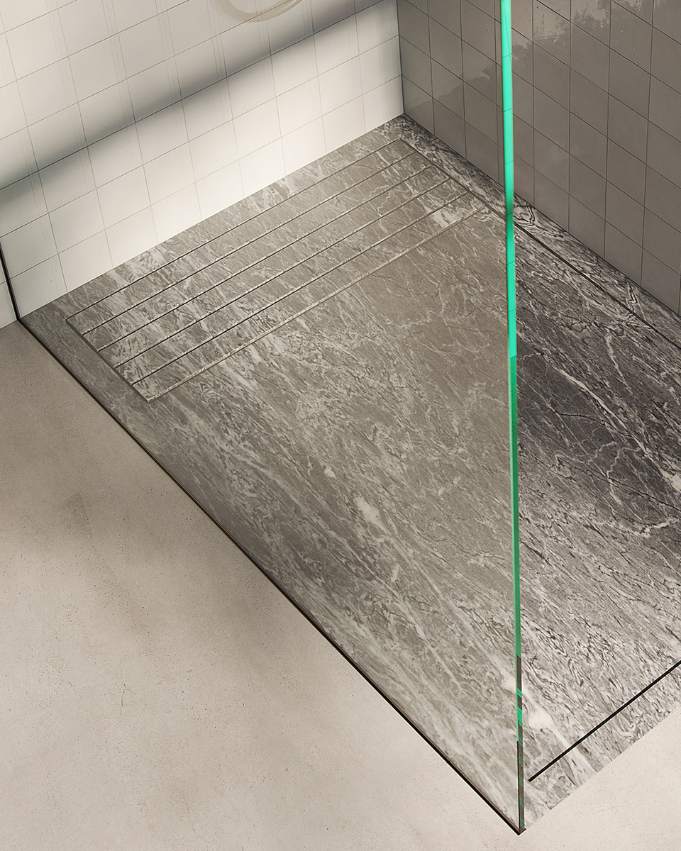 OLUDENIZ GRIS DOURO FLUSH image 1 | Marble Base de Duche | MAAMI HOME 