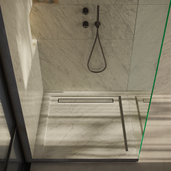 QURUM CARRARA RAISED image 1 | Marble Shower Trays | MAAMI HOME 