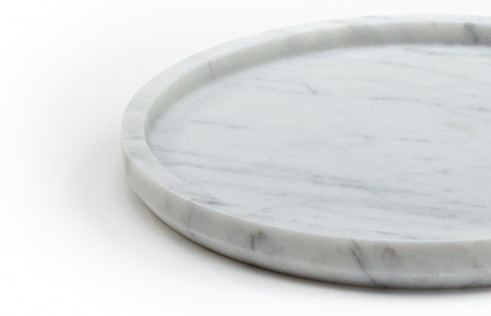 ROUND PLATE CARRARA | Marble Accessories | MAAMI HOME