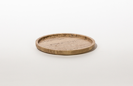 ROUND PLATE TRAVERTINE | Marble Accessories | MAAMI HOME