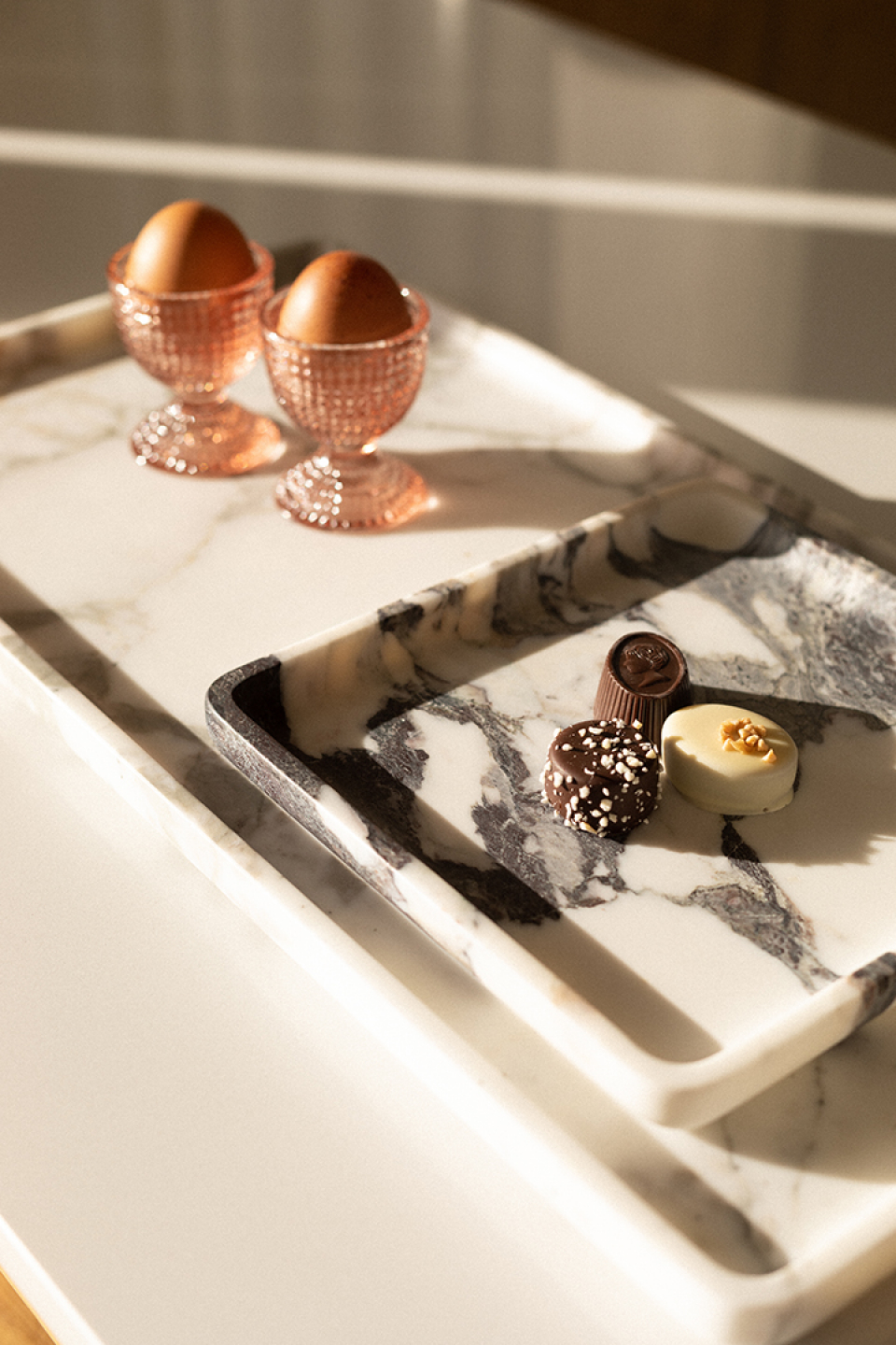 SQUARE TRAY CAPRAIA image 1 | Marble Accessories | MAAMI HOME 