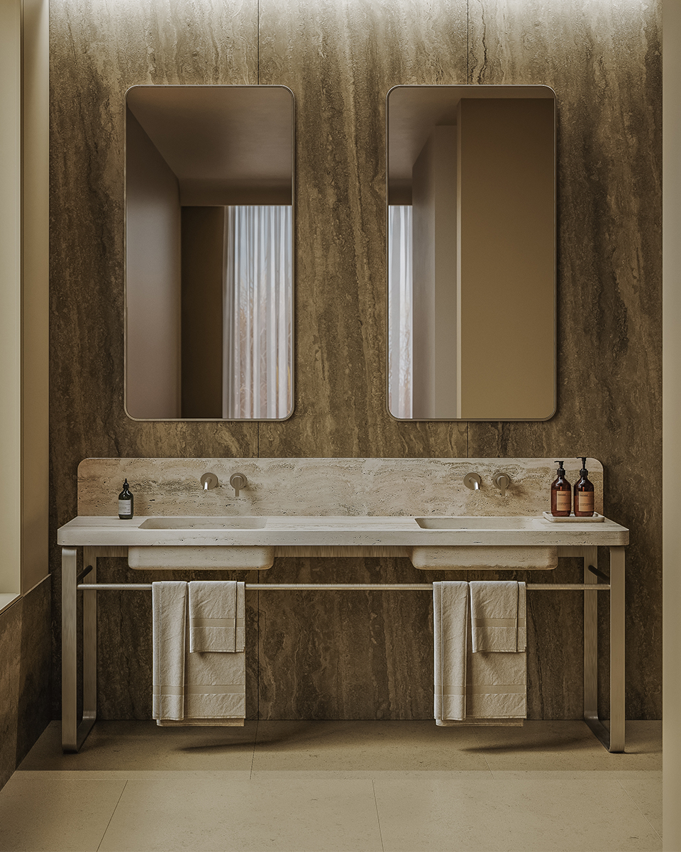 VANUATU DOUBLE WASHBASIN image 0 | Marble Washbasins | MAAMI HOME 