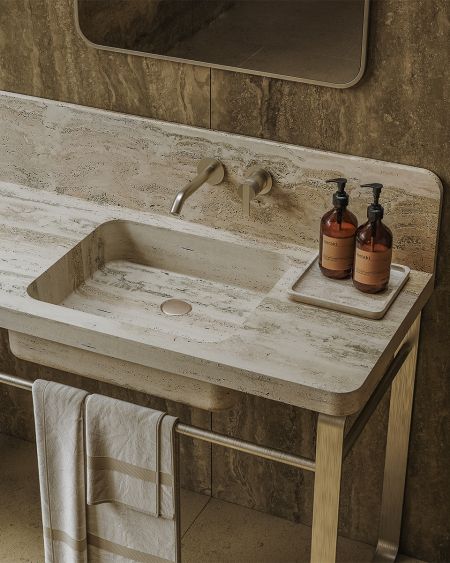 VANUATU DOUBLE WASHBASIN | Marble Furniture | MAAMI HOME